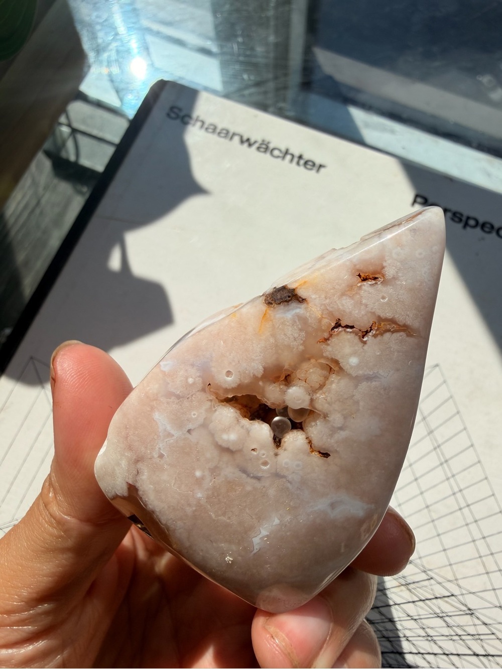 Pink Amethyst Flower Agate Freeform | Druzy Crystal Flame | 3”